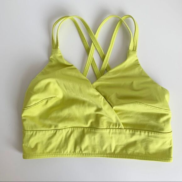 SOMA Sport Strappy Back Yoga Bra Lemon Lime Size Small - Picture 5 of 7